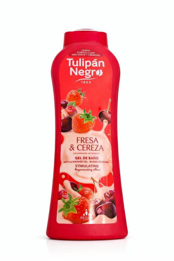 Gel de duș Tulipán Negro Fresa & Cereza – Revigorant, Parfum Dulce de Căpșuni și Cireșe🍒