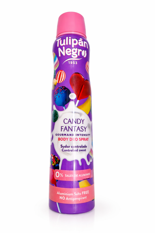 Spray Deodorant Tulipán Negro Candy Fantasy – Parfum Dulce Gourmand, Fără Săruri de Aluminiu