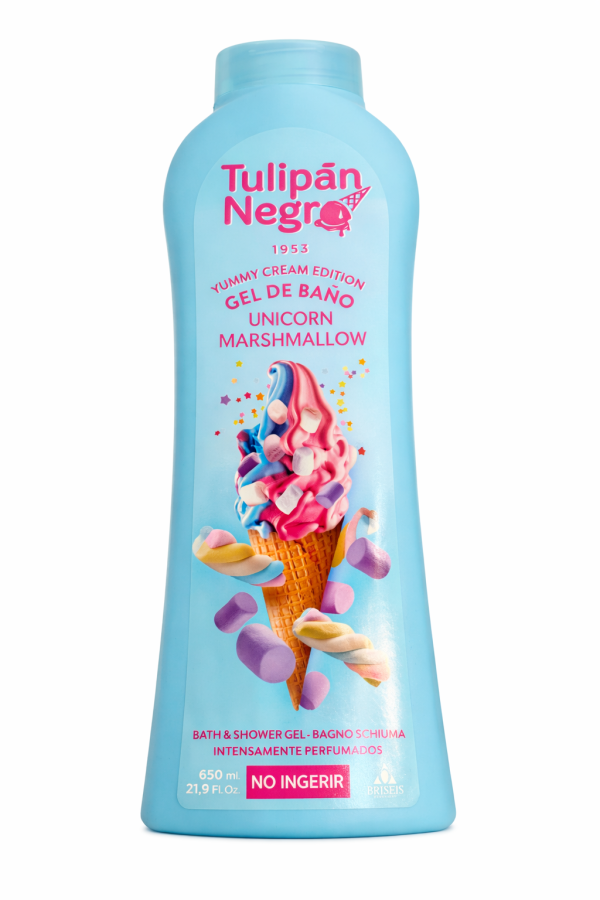 Gel de duș Tulipán Negro Unicorn Marshmallow – Yummy Cream Edition, Parfum Dulce și Jucăuș🍬